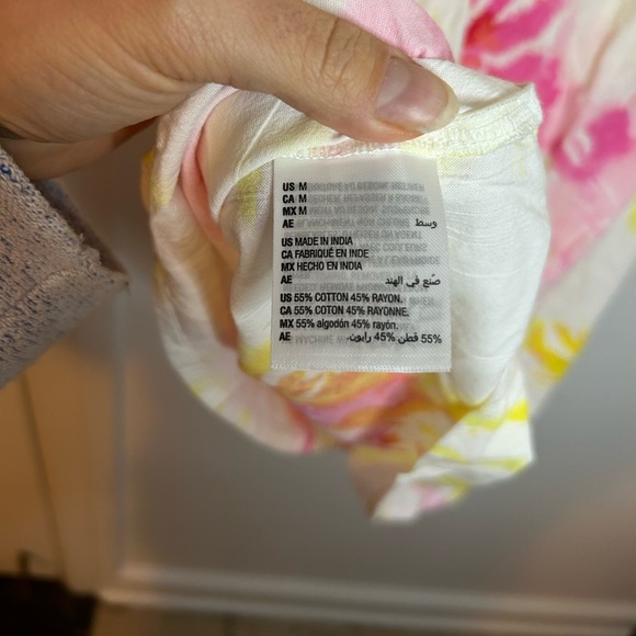 Nwt Style & Co Tie Dye Ruffle Blouse - Picture 4 of 4